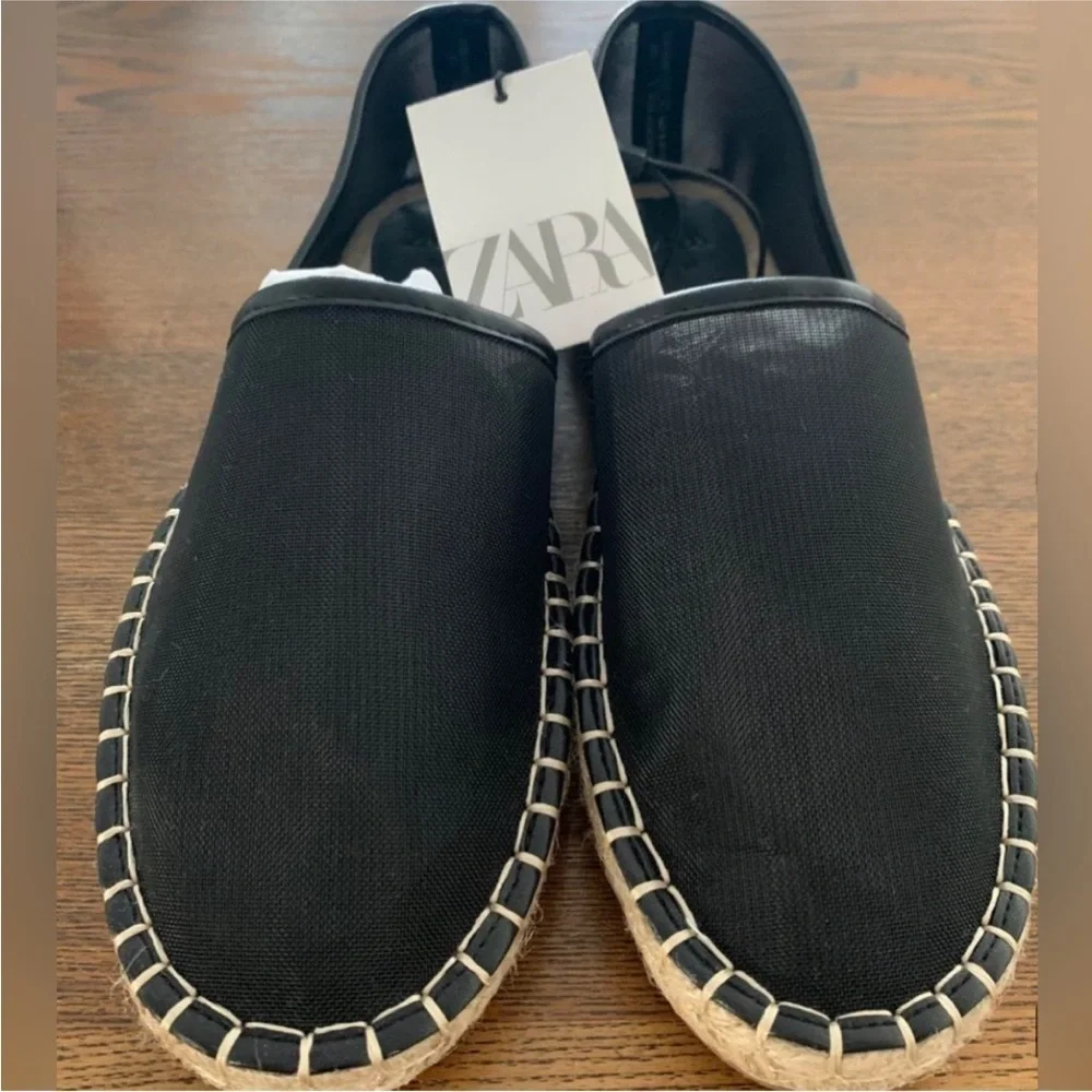 ZARA Mesh Espadrilles Jute Soles 3518/310